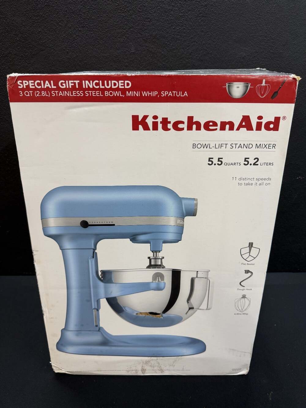 *Brand New* KitchenAid 5.5 Quart Bowl-Lift Stand Mixer KSM55SJSXVB - Blue Velvet